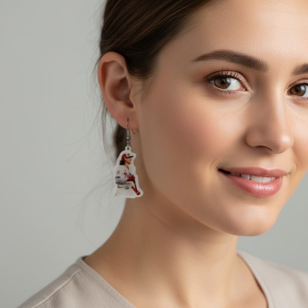 Alec Bohm Phillies Dangle Earrings