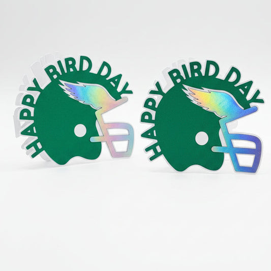 "Happy Bird Day" 3D Football Helmet Card