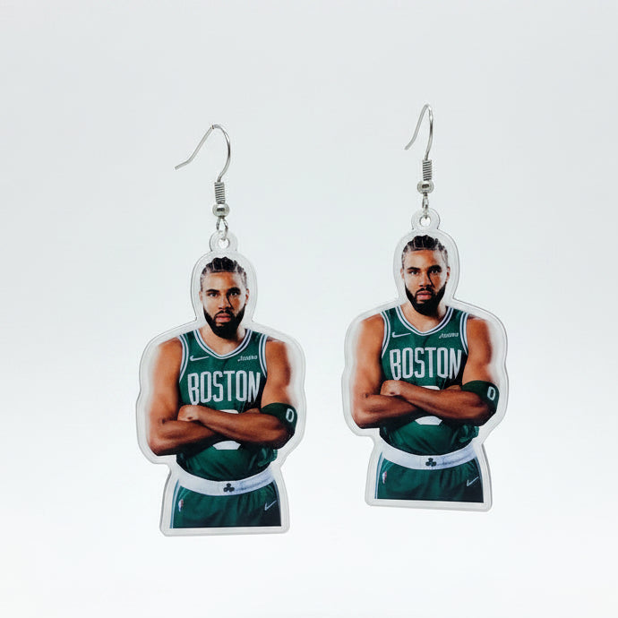 Jayson Tatum Boston Celtics Basketball Player Earrings