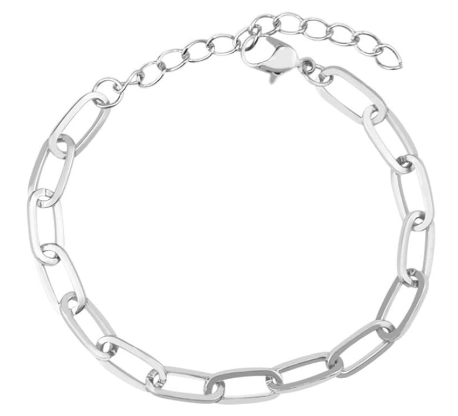 Silver Chain Bracelets Alloy Link