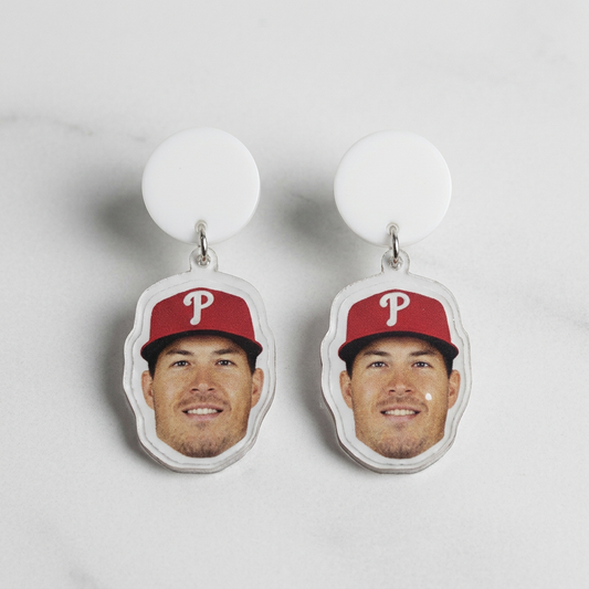 JT Realmuto Face Earrings