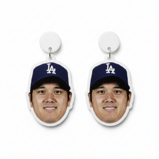 Shohei Ohtani Face Earrings