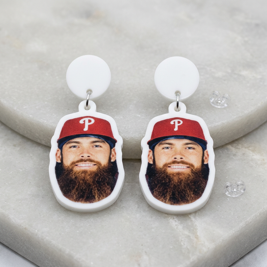 Brandon Marsh Face Earrings