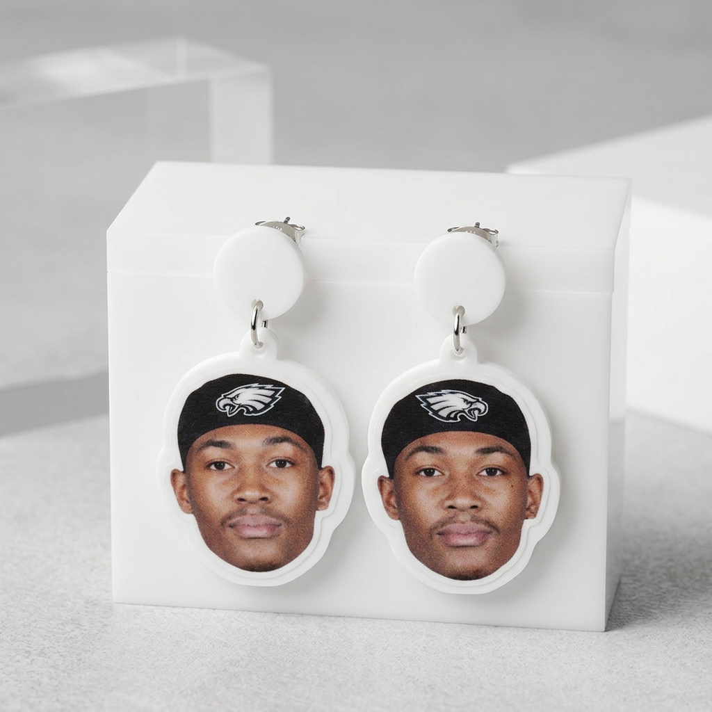 DeVonta Smith Face Earrings