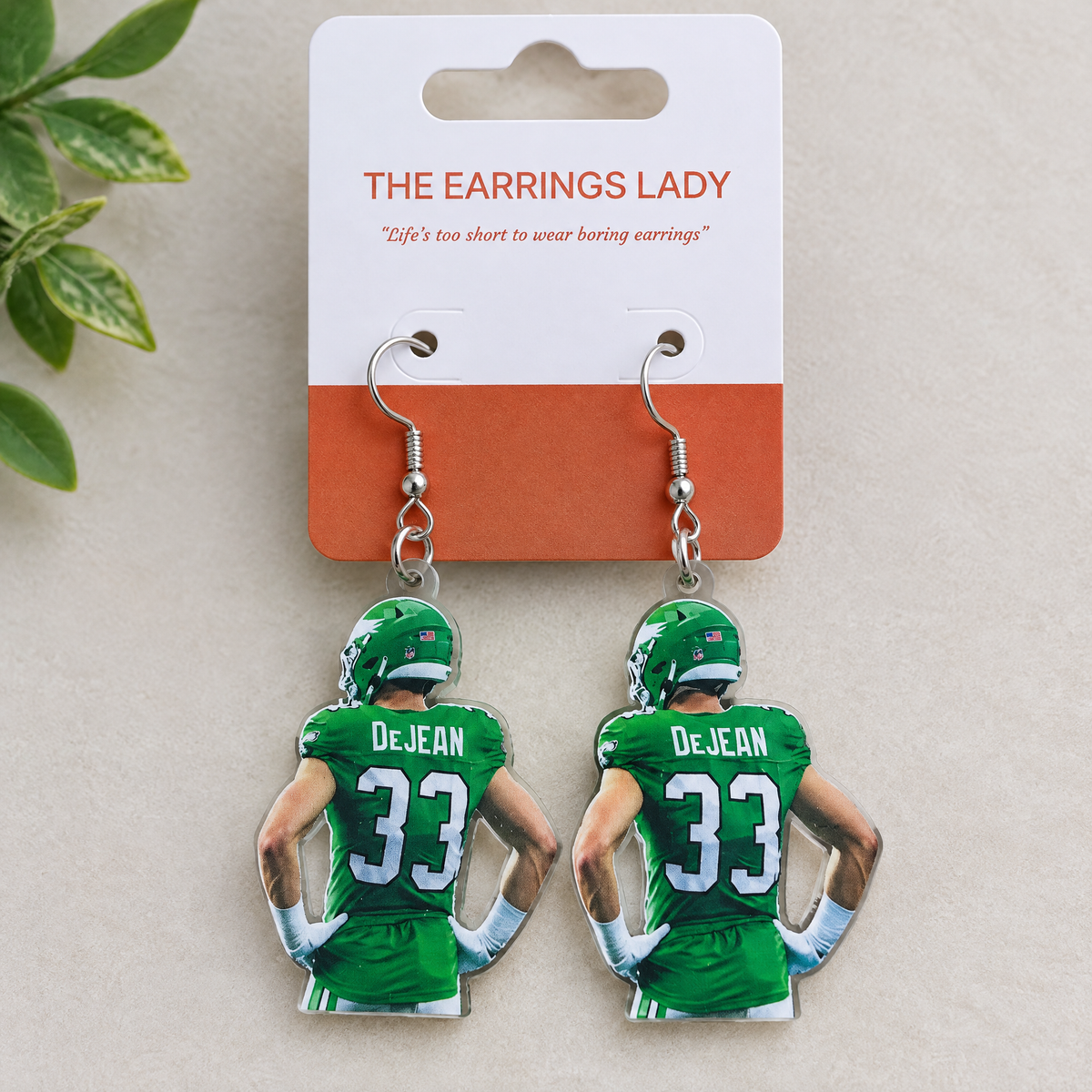 Cooper DeJean Kelly Green Jersey Earrings