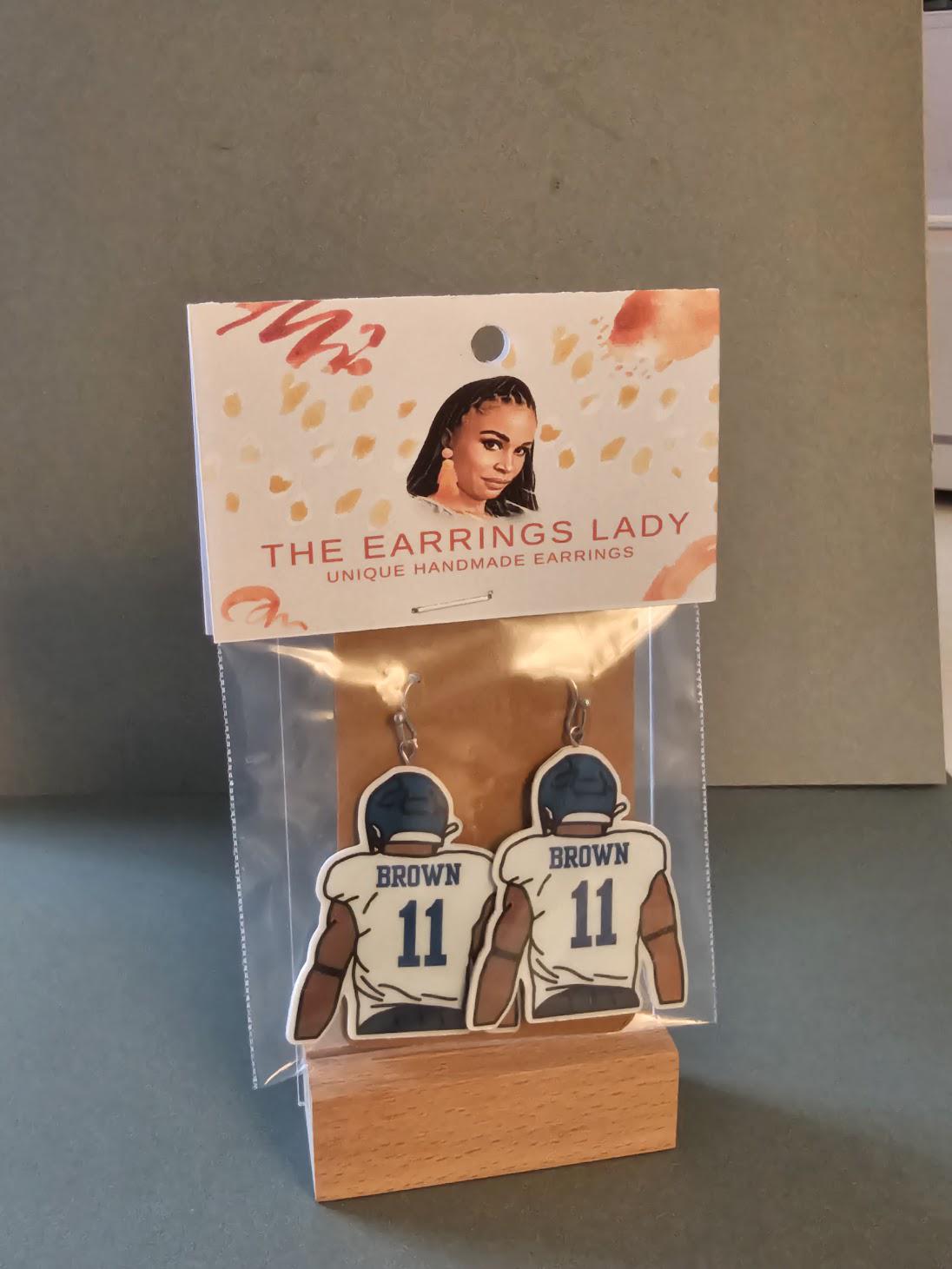 Philadelphia Eagles-Inspired Player Earrings