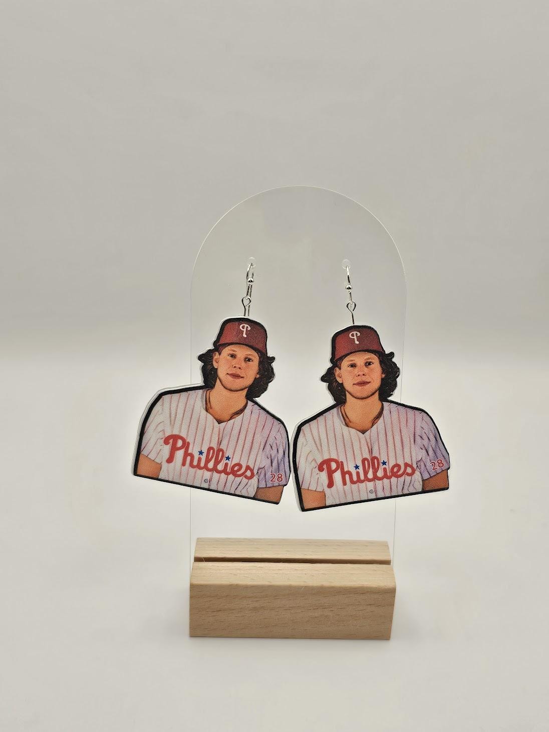 Philadelphia Phillies Baseball Player Earrings