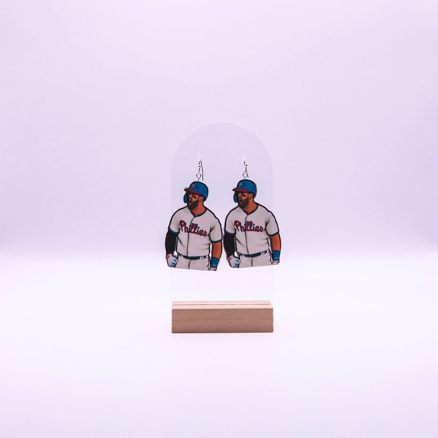 Philadelphia Phillies Baseball Player Earrings