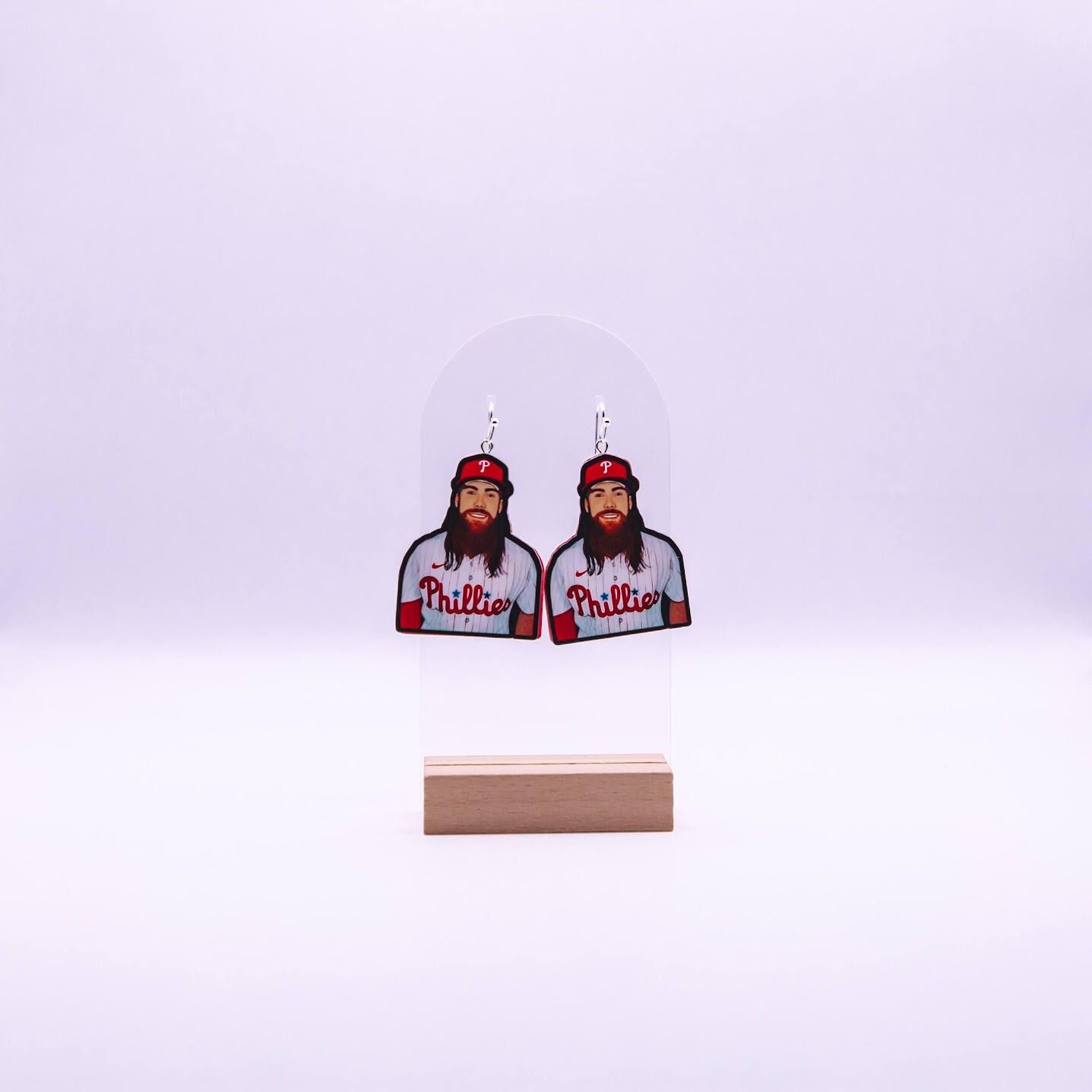 Philadelphia Phillies Baseball Player Earrings