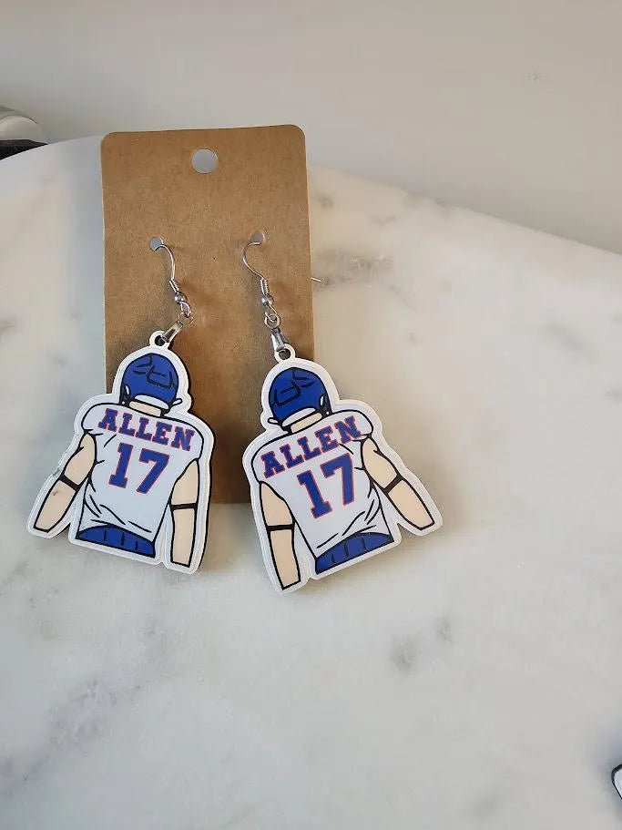 Buffalo Bills Football Earrings