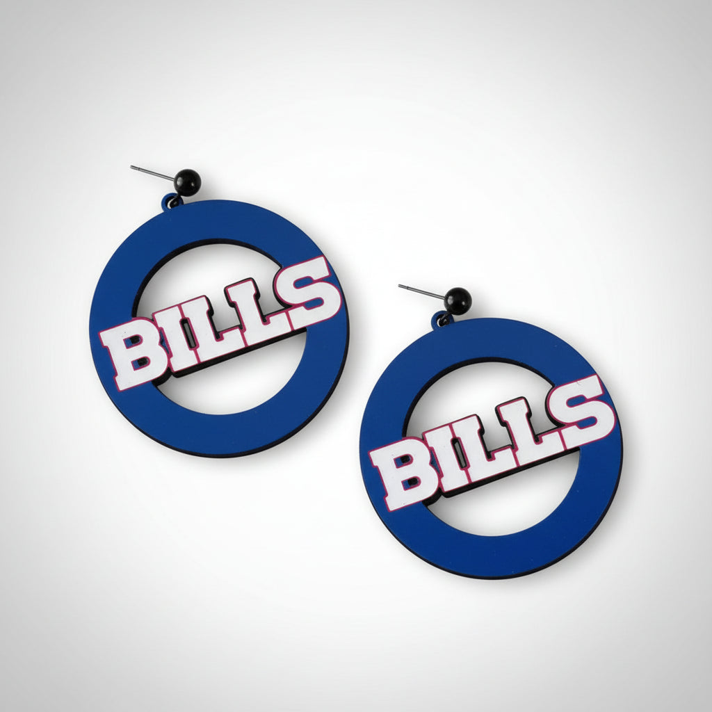 Bills Football Hoop Earrings