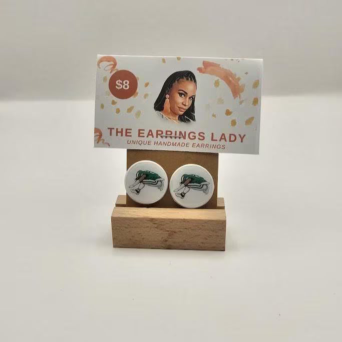 Philadelphia Eagles Earrings – Saquon Barkley Hurdle Earings Gift for Football Fans