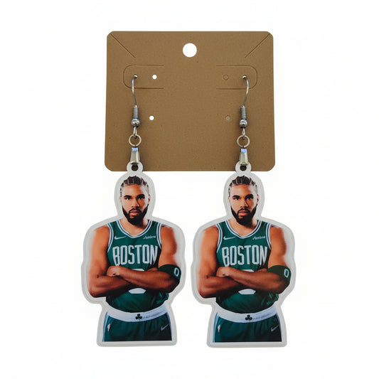 Jayson Tatum Boston Celtics Basketball Player Earrings