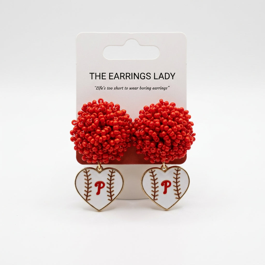 Philadelphia Phillies Enamel Hearts