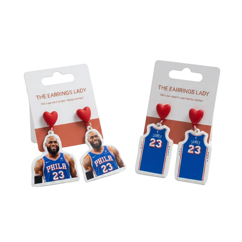 Lebron James 76ers Earrings