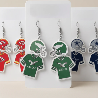 Football Helmet & Jersey Earrings