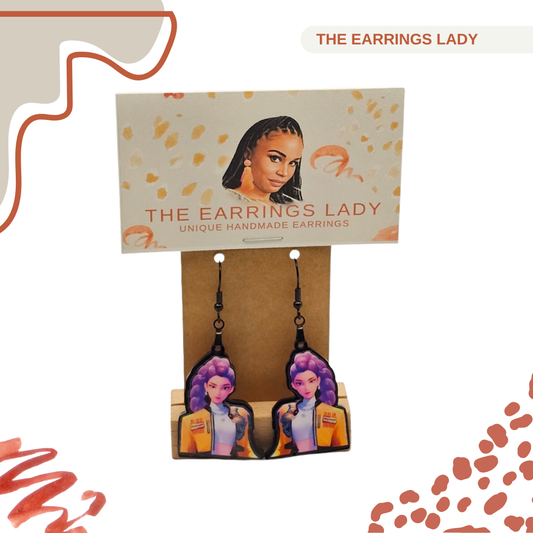 K-Pop Demon Hunter Inspired Double-Sided Earrings