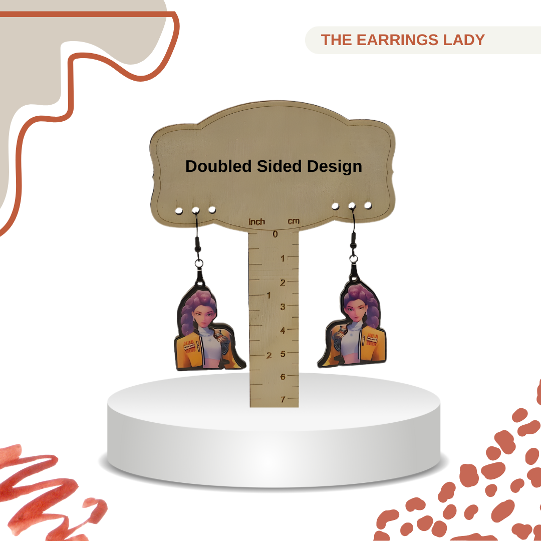 K-Pop Demon Hunter Inspired Double-Sided Earrings