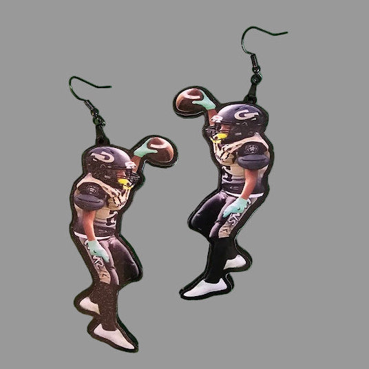 Custom Kids sport picture earrings