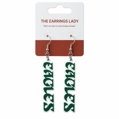 Philadelphia Eagles Retro Script Dangle Earrings