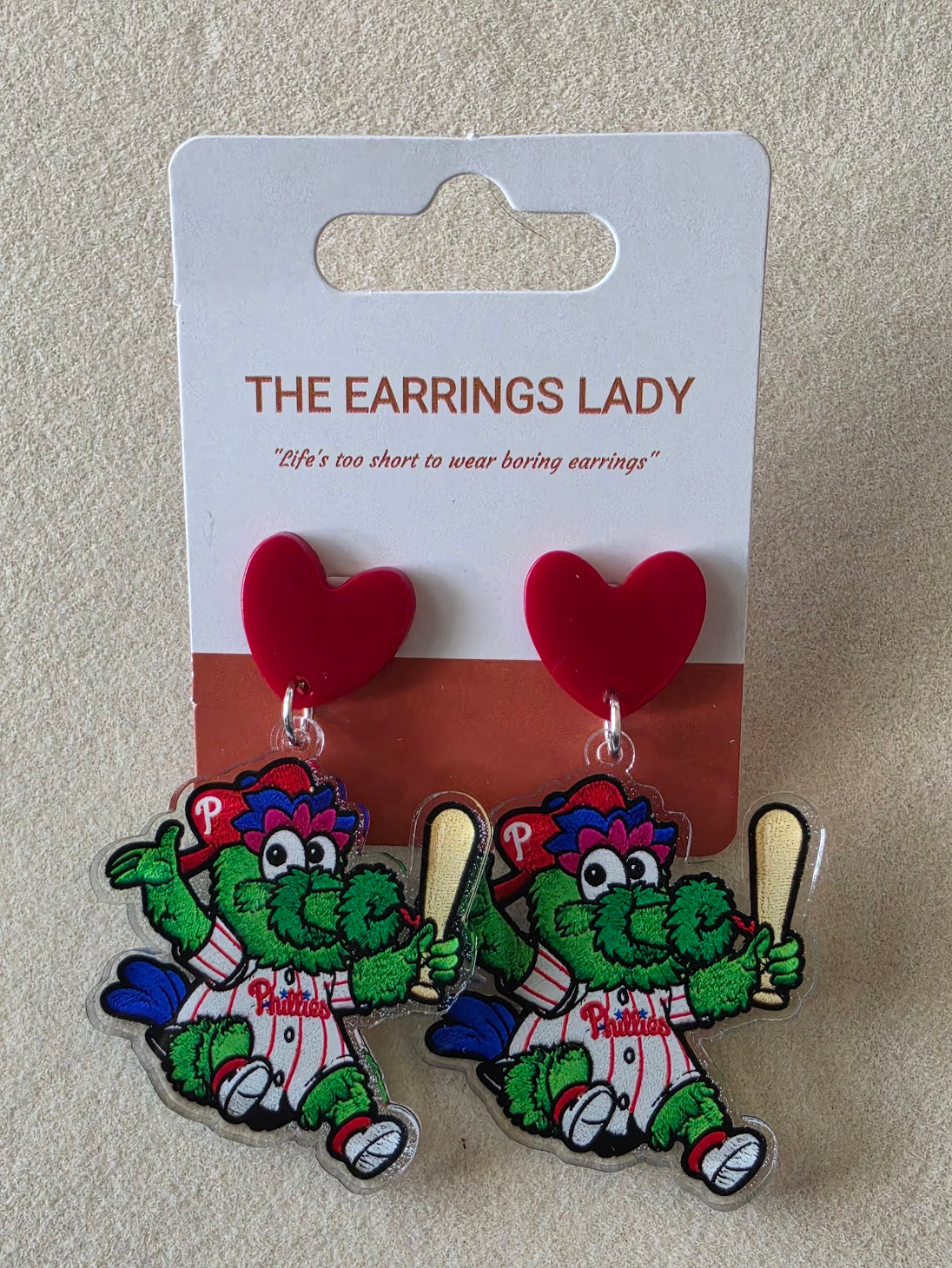 Phillies Phanatic Hitter Earrings