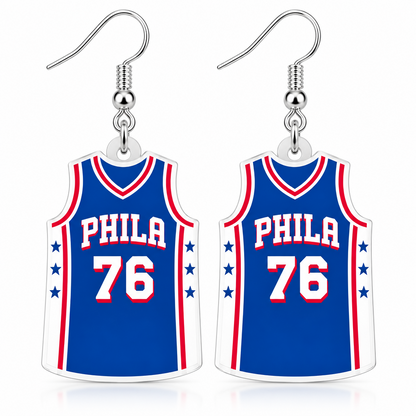 76ers Jersey Earrings