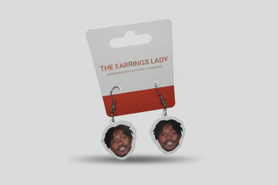 AJ Brown Face Earrings
