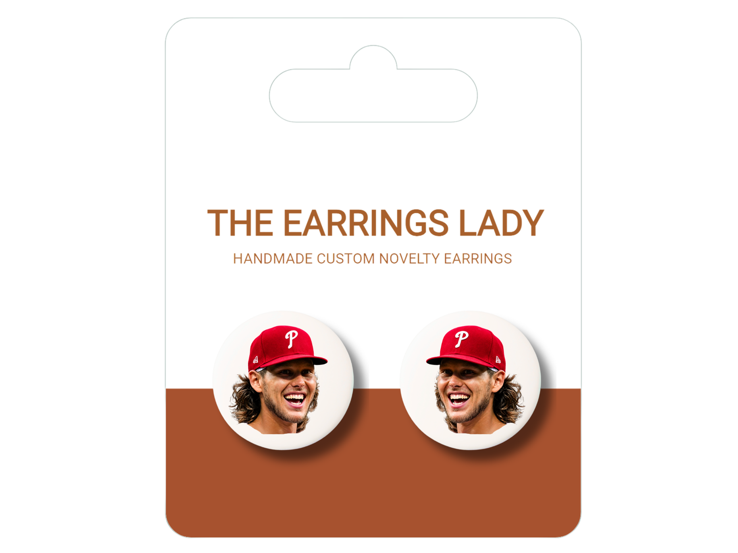 Alec Bohm Button Stud Earrings