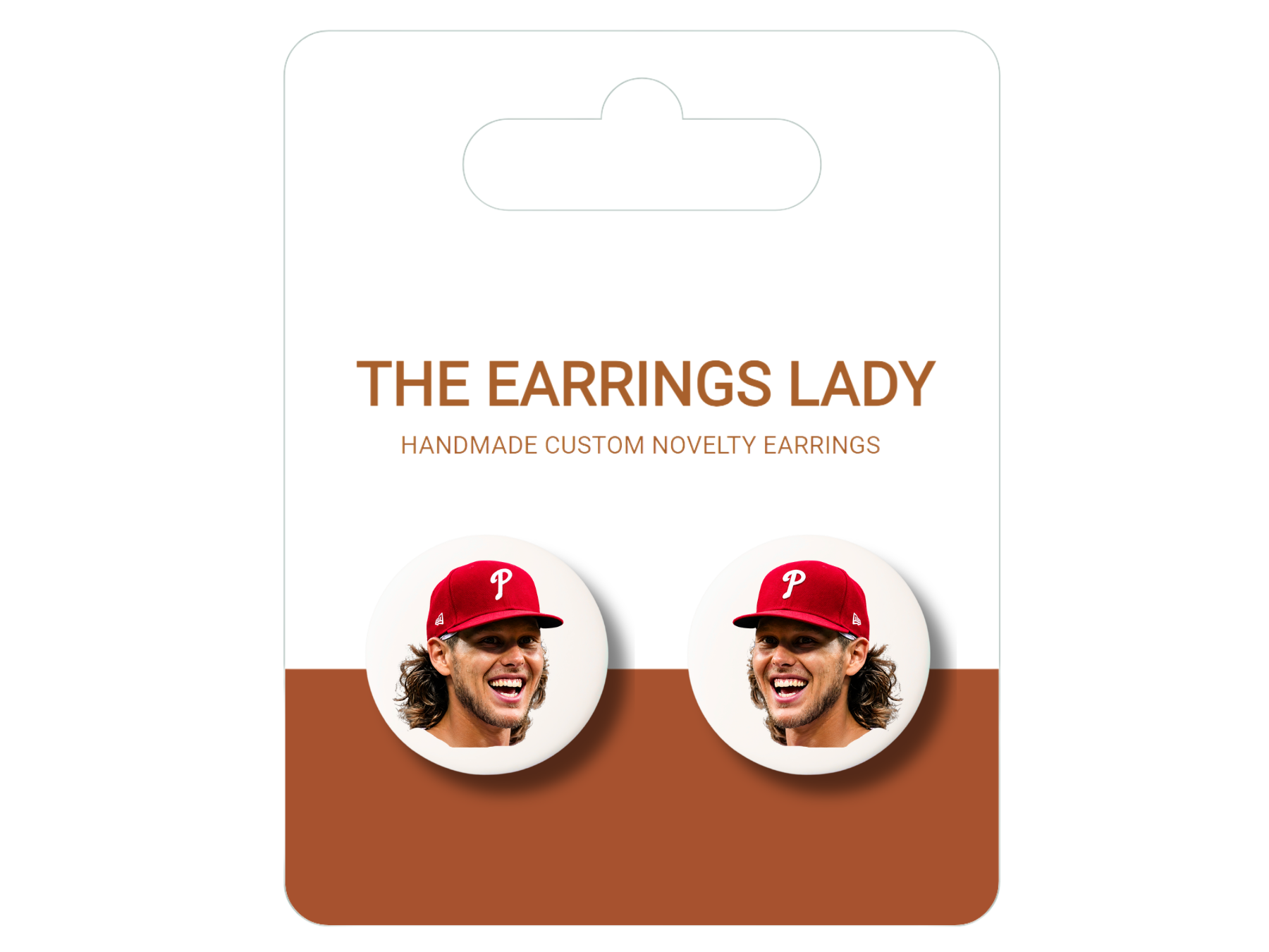 Alec Bohm Button Stud Earrings