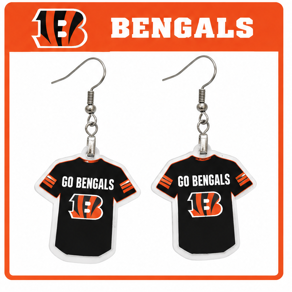 Bengals Jersey Earrings