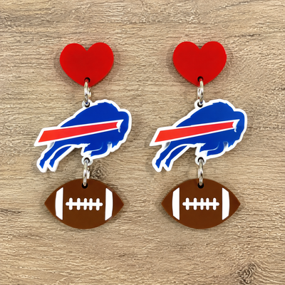 Buffalo Bills Football Charm Earrings