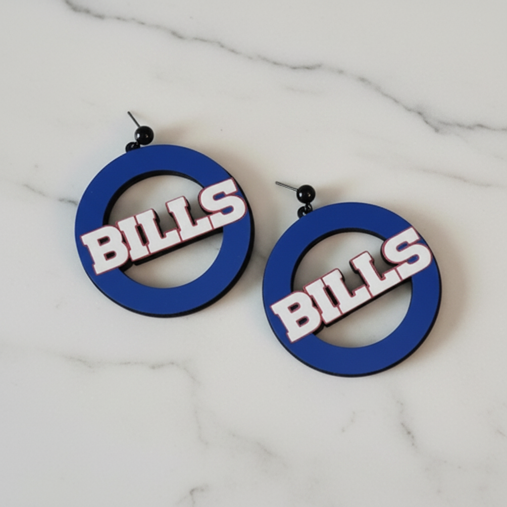 Buffalo Bills Hoop Earings