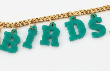 Solid Color Acrylic Letter Charms