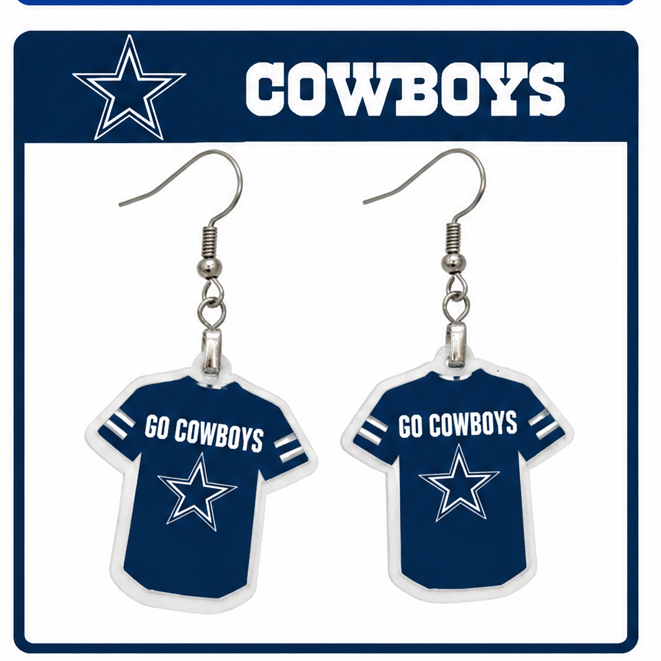 Dallas Cowboys Jersey Earrings