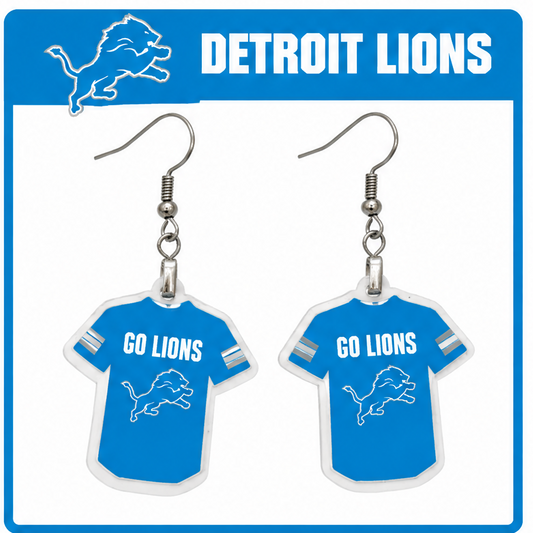 Detroit Lions Jersey Earrings