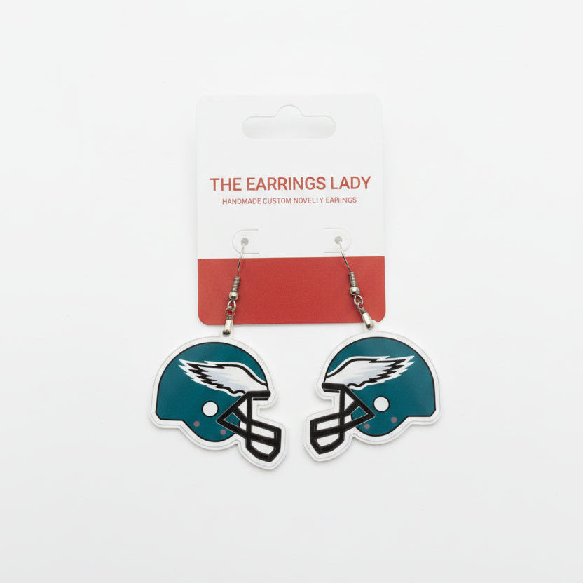 Eagles helmet earrings