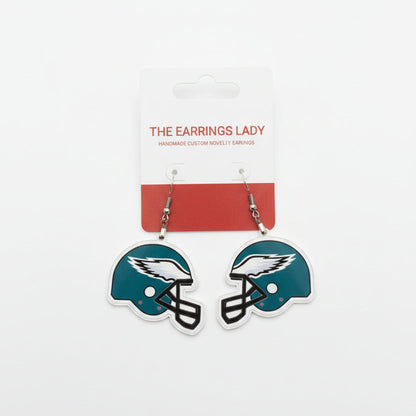 Eagles helmet earrings
