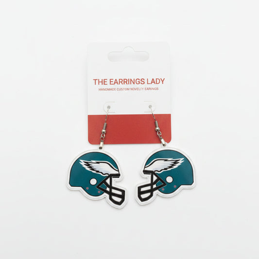Eagles helmet earrings
