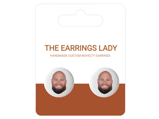 Lane Johnson Button Stud Earrings