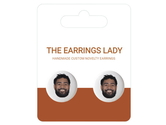 Jordan Mailata Button Stud Earrings