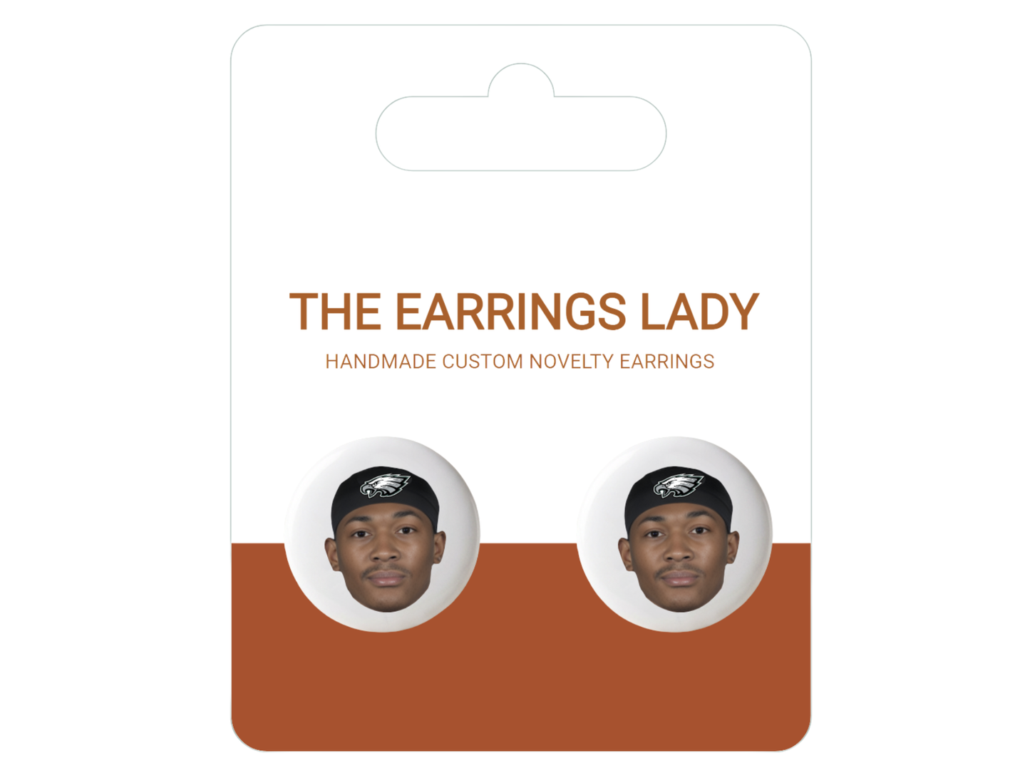 DeVonta Smith Button Stud Earrings