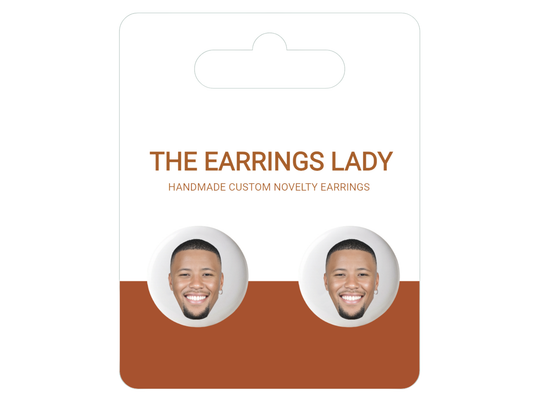 Saquon Barkley Button Stud Earrings