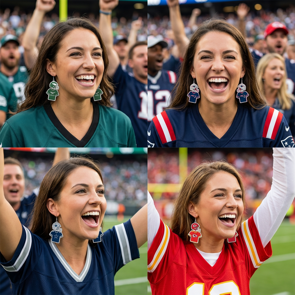 football fan earrings