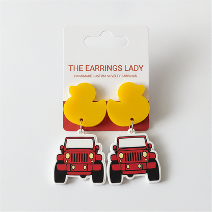 "Duck Duck Jeep" Earrings