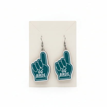Philadelphia Eagles Fly Eagles Fly Sign Dangle Earrings