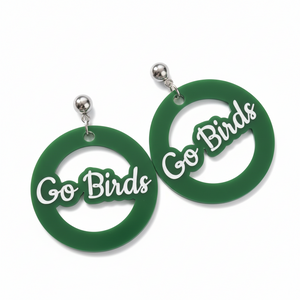 Philadelphia Eagles Go Birds Hoop Earrings