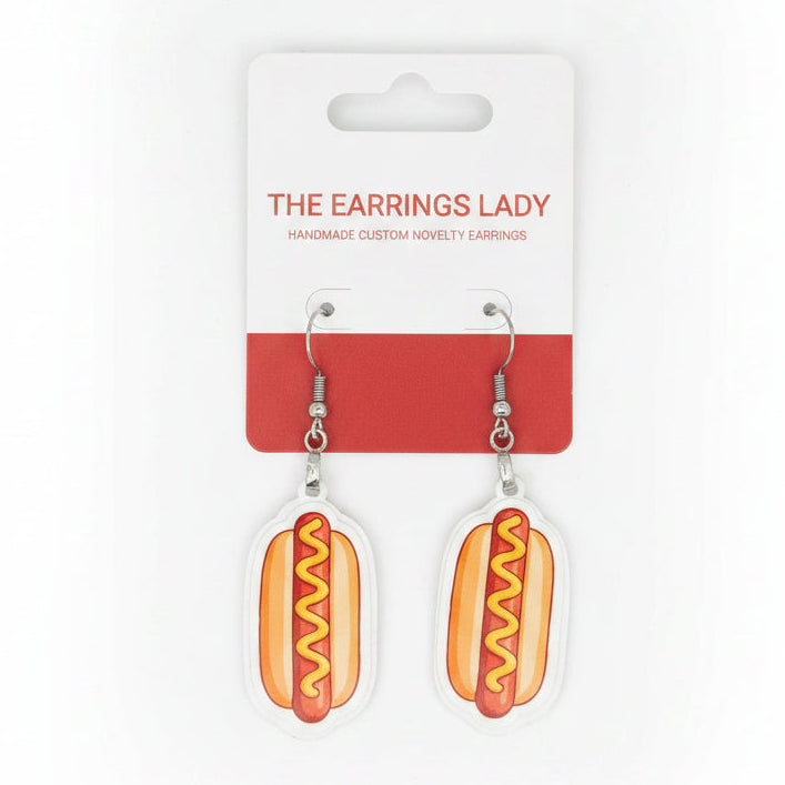 Hotdog Dangle Earrings