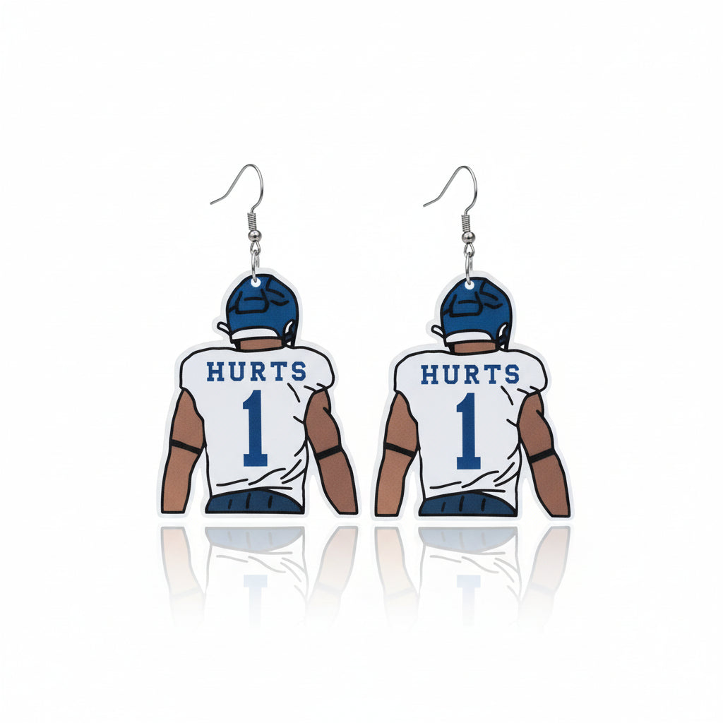 Philadelphia Eagles-Inspired Player Earrings