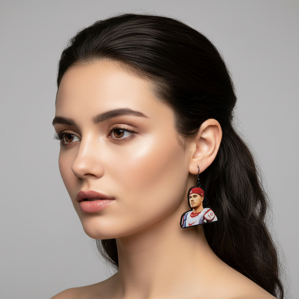 JT Realmuto Philadelphia Phillies Player Dangle Earrings