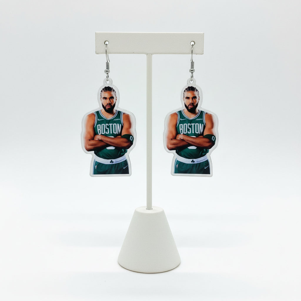 Jayson Tatum Boston Celtics Basketball Player Earrings